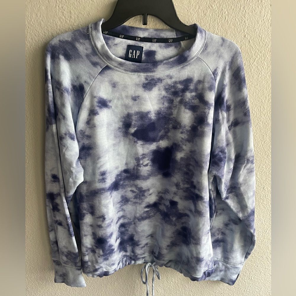 GAP Tie Dye Crewneck Drawstring Sweatahirt